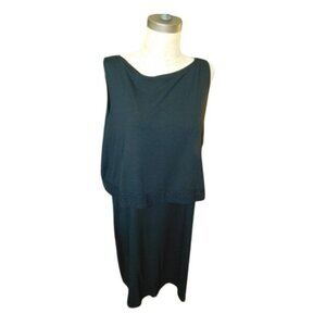 J. Jill Size PL Petite Large Black STRETCH Tiered Dress NWT $99